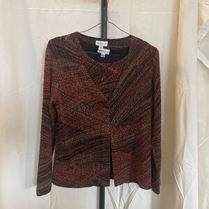 Coldwater Creek Red and Black Blazer + Tank Top Set